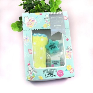 Cadeau Kawaii Set de Papeterie Animal Lesson - Nyanko