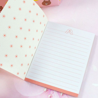 Ensemble de 3 carnets de note Line Friends, avec Brown, Cony et Sally