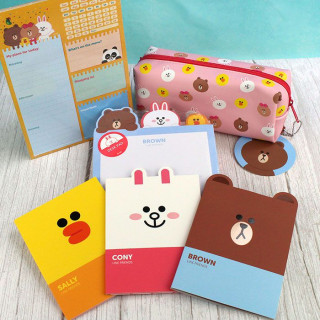 Lot Papeterie Kawaii Line Friends