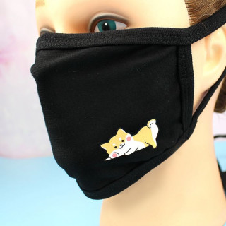 Masque Visage Tissu Petit Shiba  sur Tamtokki Boutique Kawaii