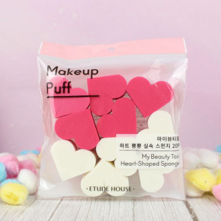 ETUDE HOUSE - My Beauty Tool Heart Shaped Sponge - 20 éponges maquillages  sur Tamtokki Boutique Kawaii